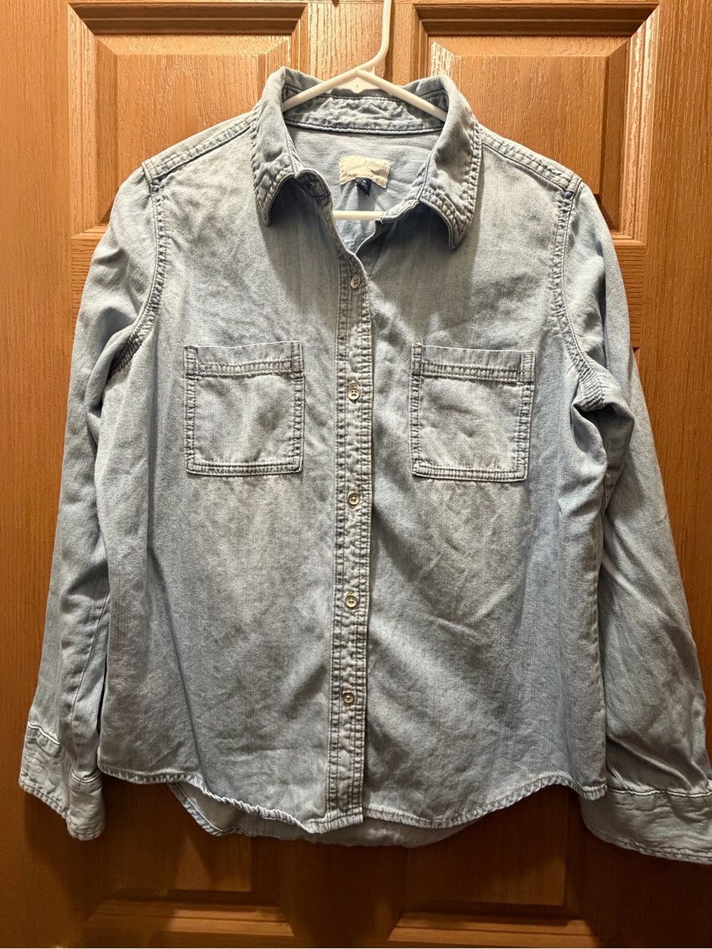 Universal Thread Light Blue Denim Button-Down Shirt